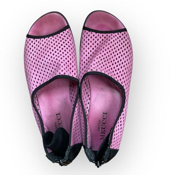 SESTO MEUCCI Cutout Open-Toe Flat pink - Picture 1 of 8